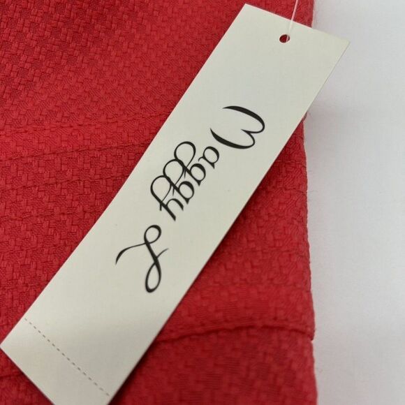 Maggie L A- Line Dress Size 2 Red Exposed Zipper NWT - Picture 3 of 6